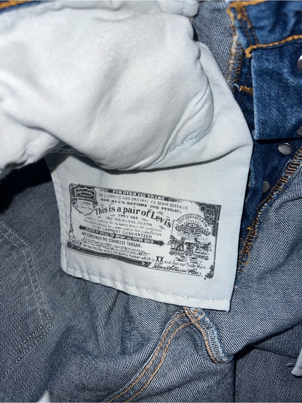 Levi’s 501 Straight Leg Jeans Dark Wash W34 L34 Vintage Y2K Denim - Picture 7 of 7
